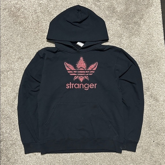 Stranger Things Other - Stranger Things Adidas Logo Black Hoodie